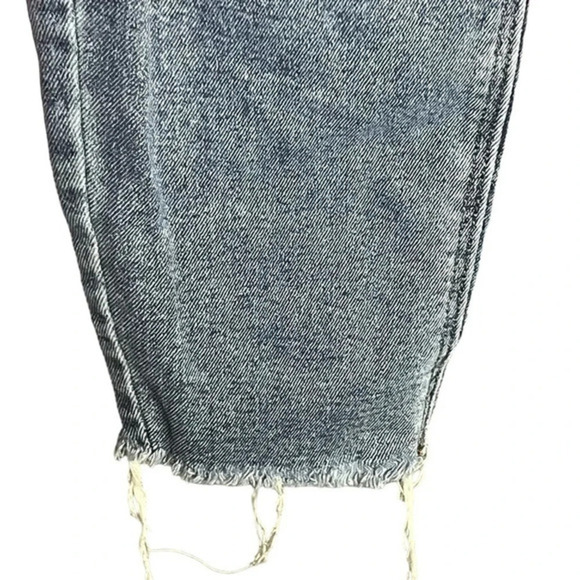 Old Navy Rockstar Mid Rise Super Skinny Ankle‎ Jeans Button Front Raw Hem - Picture 3 of 13